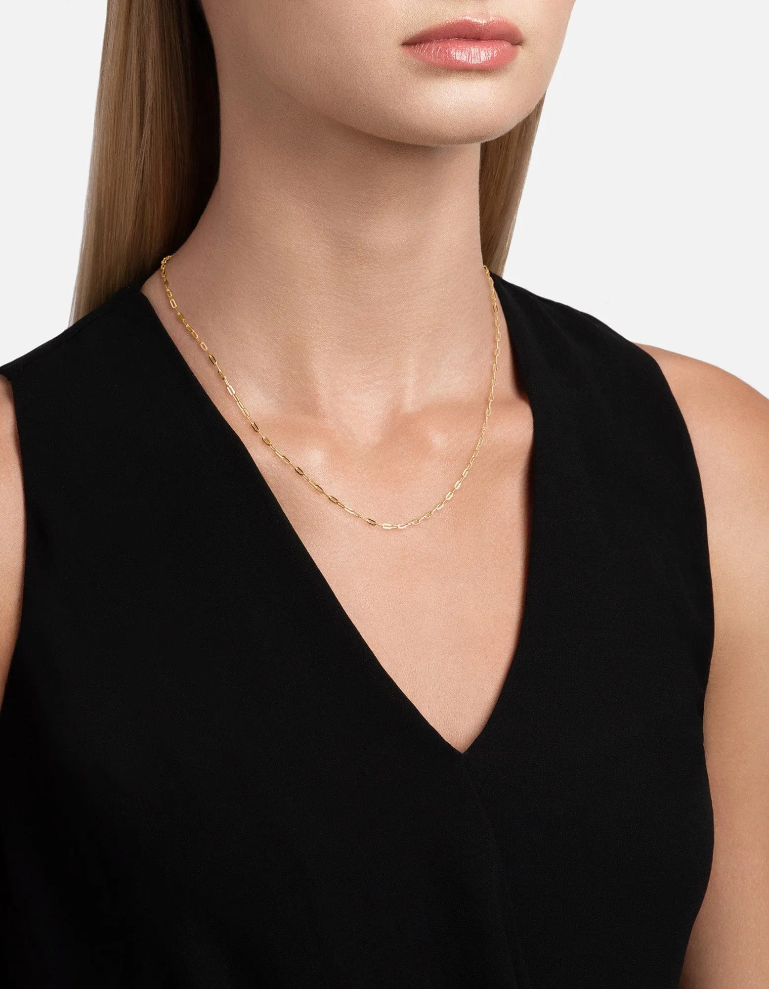 2.5mm Volt Link Cable Chain Necklace, Gold Vermeil