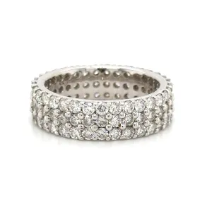 2.69ct tw Three Row Pave Diamond Ring