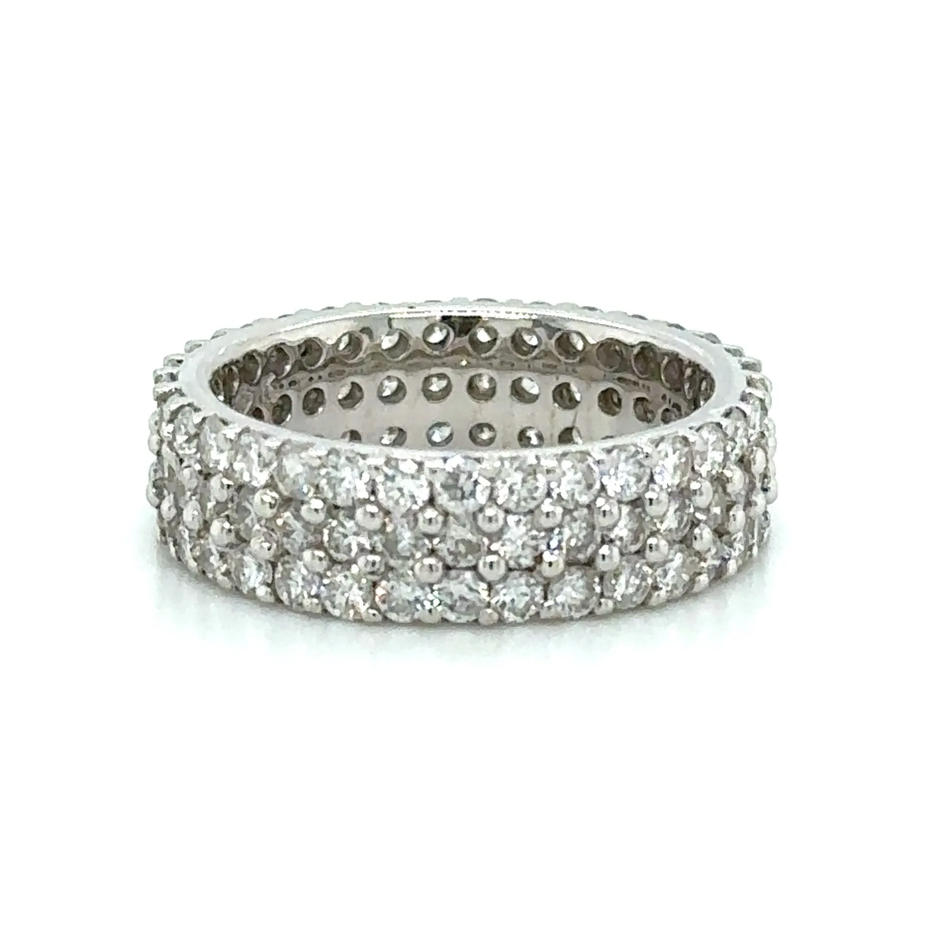 2.69ct tw Three Row Pave Diamond Ring