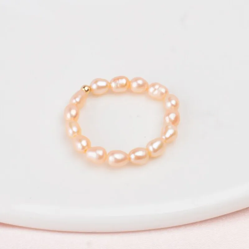 3-4mm Mini Small Natural Freshwater Pearl Rings for Women Real 925 Sterling Silver Jewelry