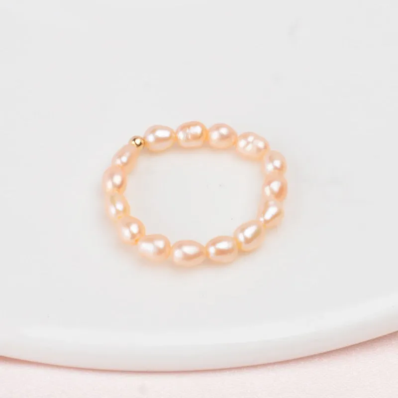 3-4mm Mini Small Natural Freshwater Pearl Rings for Women Real 925 Sterling Silver Jewelry