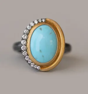 3.23 ct. Turquoise Gold Ring (Made to Order)