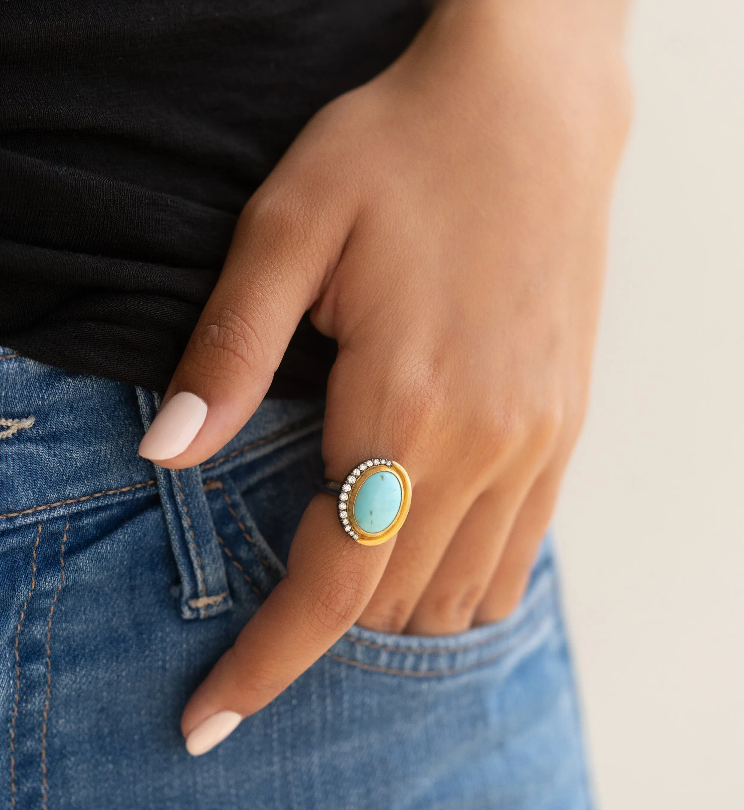 3.23 ct. Turquoise Gold Ring (Made to Order)