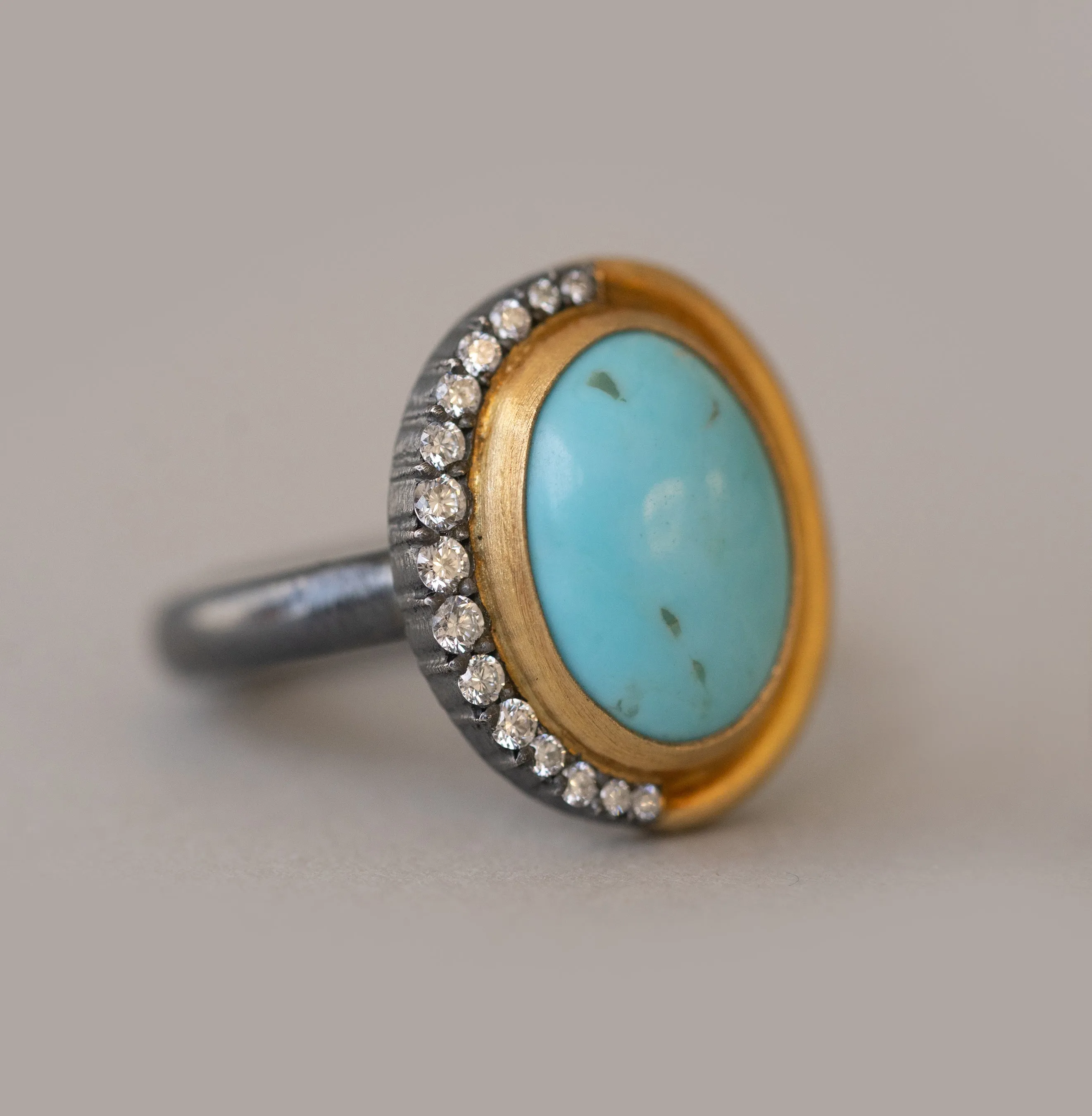 3.23 ct. Turquoise Gold Ring (Made to Order)