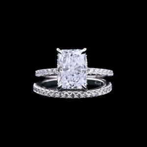 3.5ct Simulated Diamond Radiant Cut Wedding Ring Set