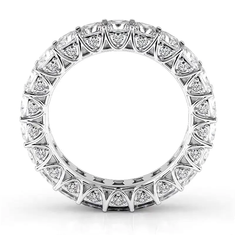 3.76 ct. Princess And Round Diamond Eternity Band