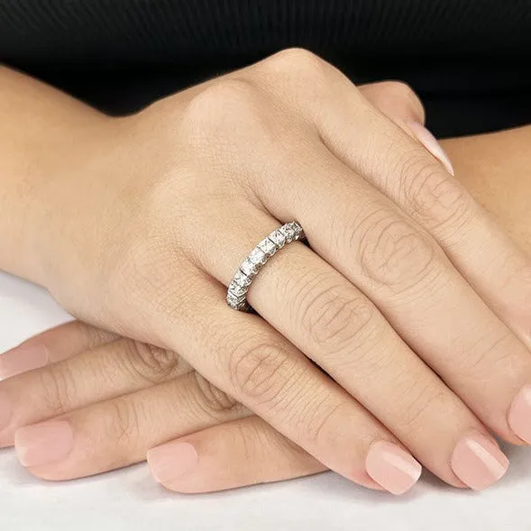3.76 ct. Princess And Round Diamond Eternity Band