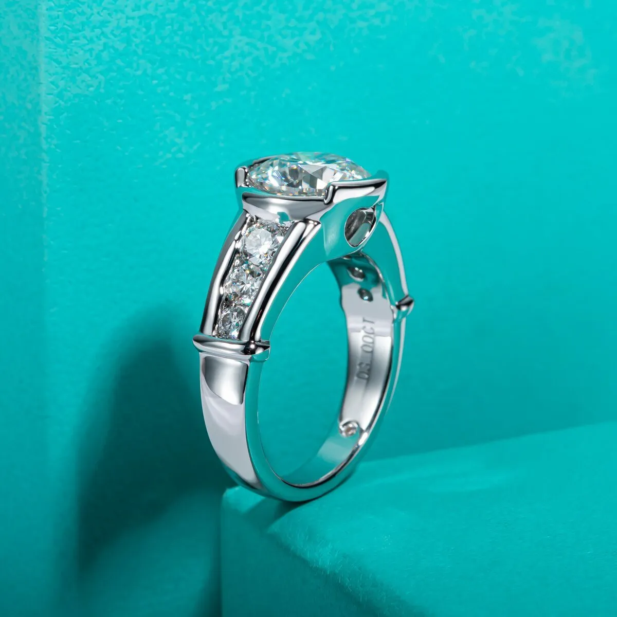 3ct Round Cut Diamond White Gold Luxury Engagement Ring