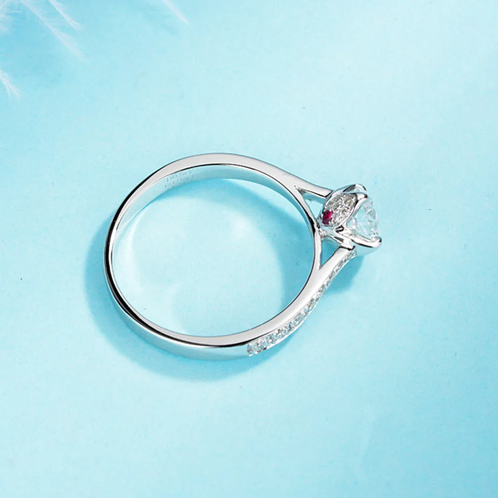 4 Prong Petal GIA Diamond Engagement Ring