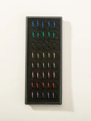 40pcs Colorful Round Nose Ring - Multicolor