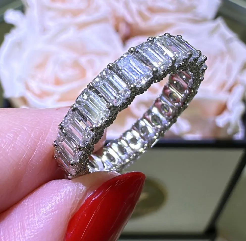 4.18ct t.w. All the Way Around Emerald-cut Diamond Eternity Band Ring