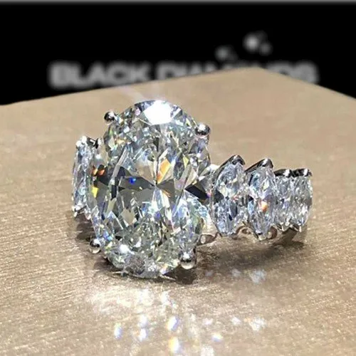 5ct Luxury Oval Cut Diamond Engagement Ring