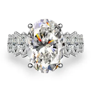 5ct Luxury Oval Cut Diamond Engagement Ring