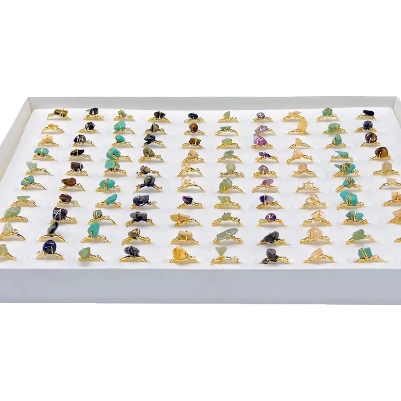 Adjustable Natural Stone Rings: Handcrafted Elegance