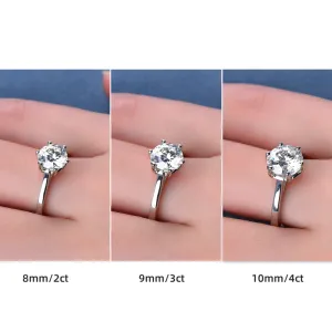 Ainuoshi Round Cut Created Diamond Ring