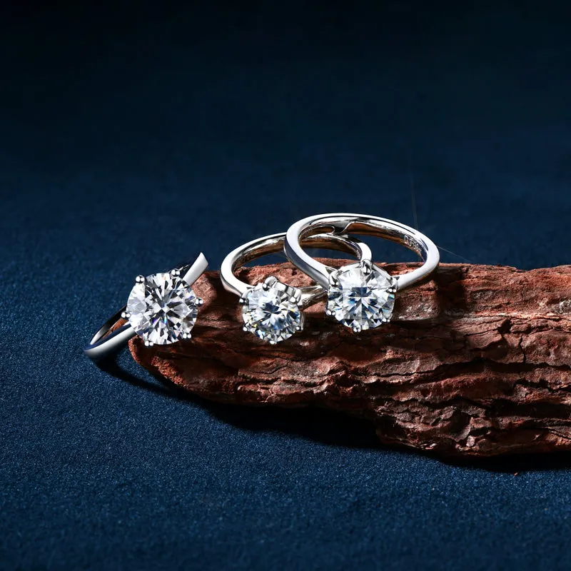 Ainuoshi Round Cut Created Diamond Ring