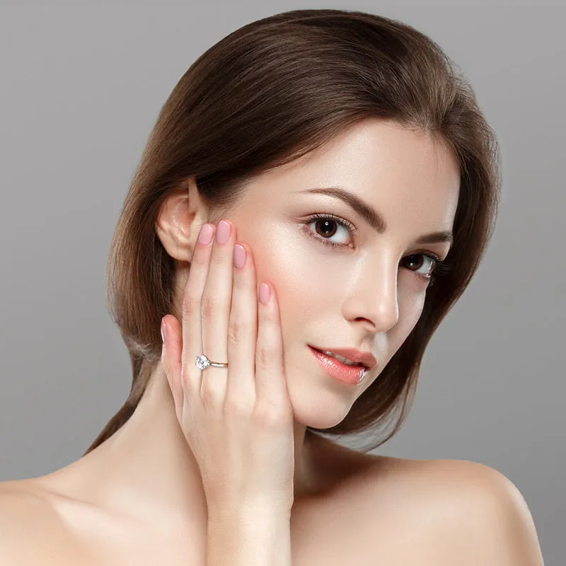 Ainuoshi Round Cut Created Diamond Ring