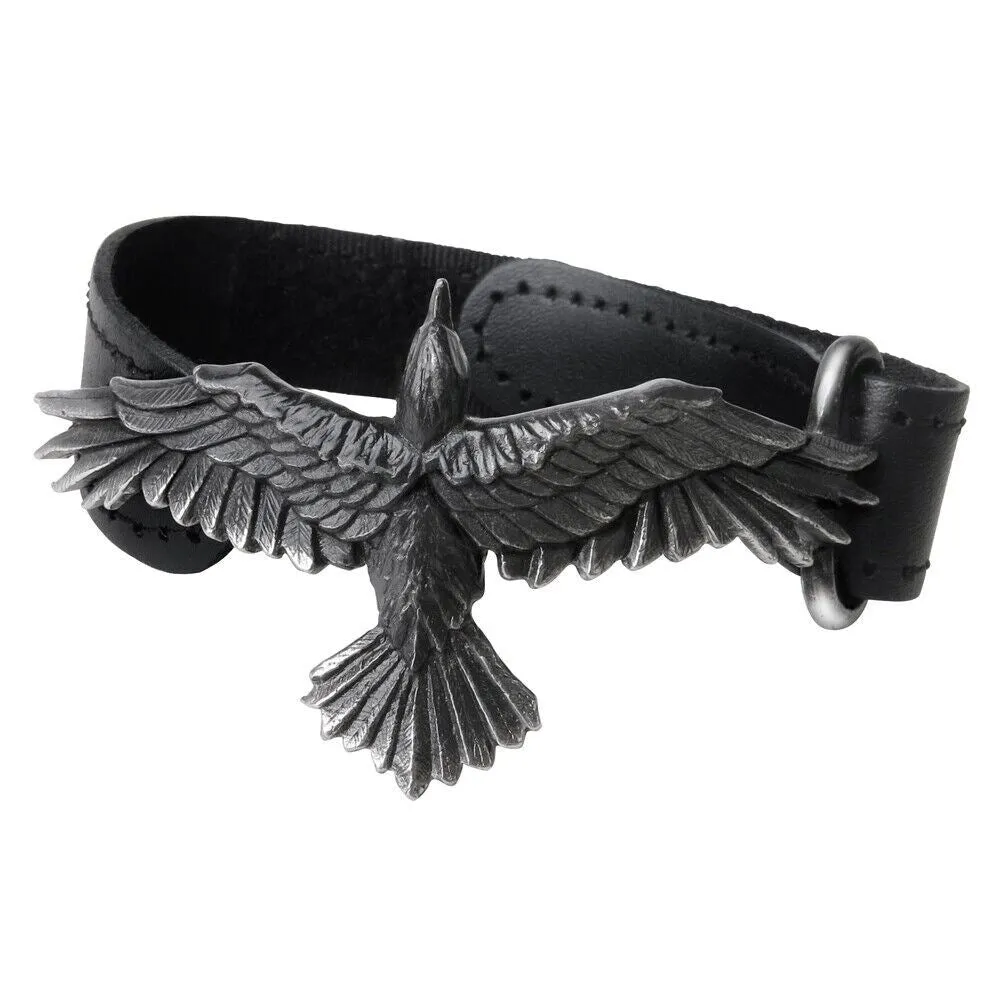 Alchemy Gothic A125 Wild Black Rose Bracelet CHOOSE Size