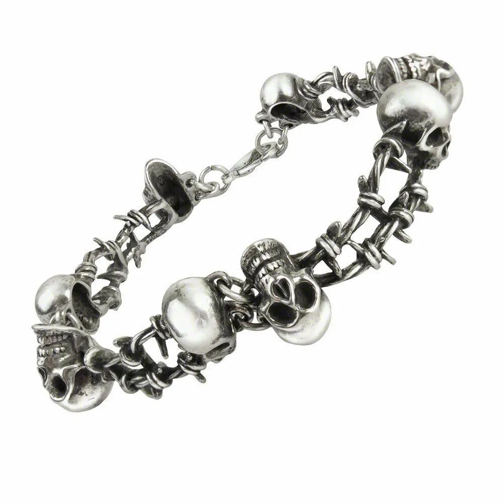 Alchemy Gothic A125 Wild Black Rose Bracelet CHOOSE Size