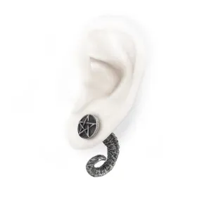 Alchemy Gothic E356  Magic Ram's Horn Earring Faux Stretcher