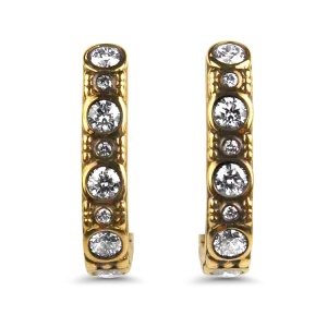 Alex Sepkus 18k Yellow Gold Diamond Hoop Earrings