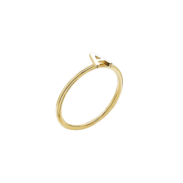 Amare Wear Initial Stackable Rings 24K Gold Plated