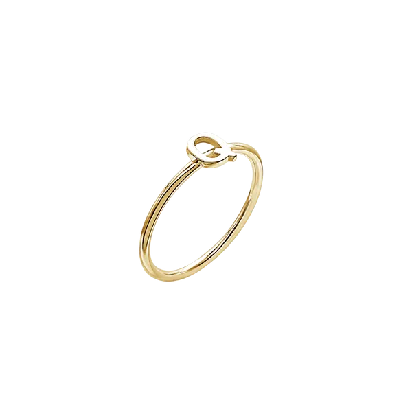 Amare Wear Initial Stackable Rings 24K Gold Plated