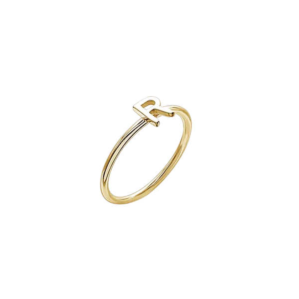 Amare Wear Initial Stackable Rings 24K Gold Plated