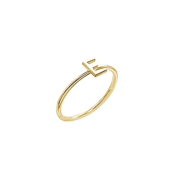 Amare Wear Initial Stackable Rings 24K Gold Plated