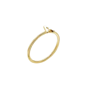 Amare Wear Initial Stackable Rings 24K Gold Plated