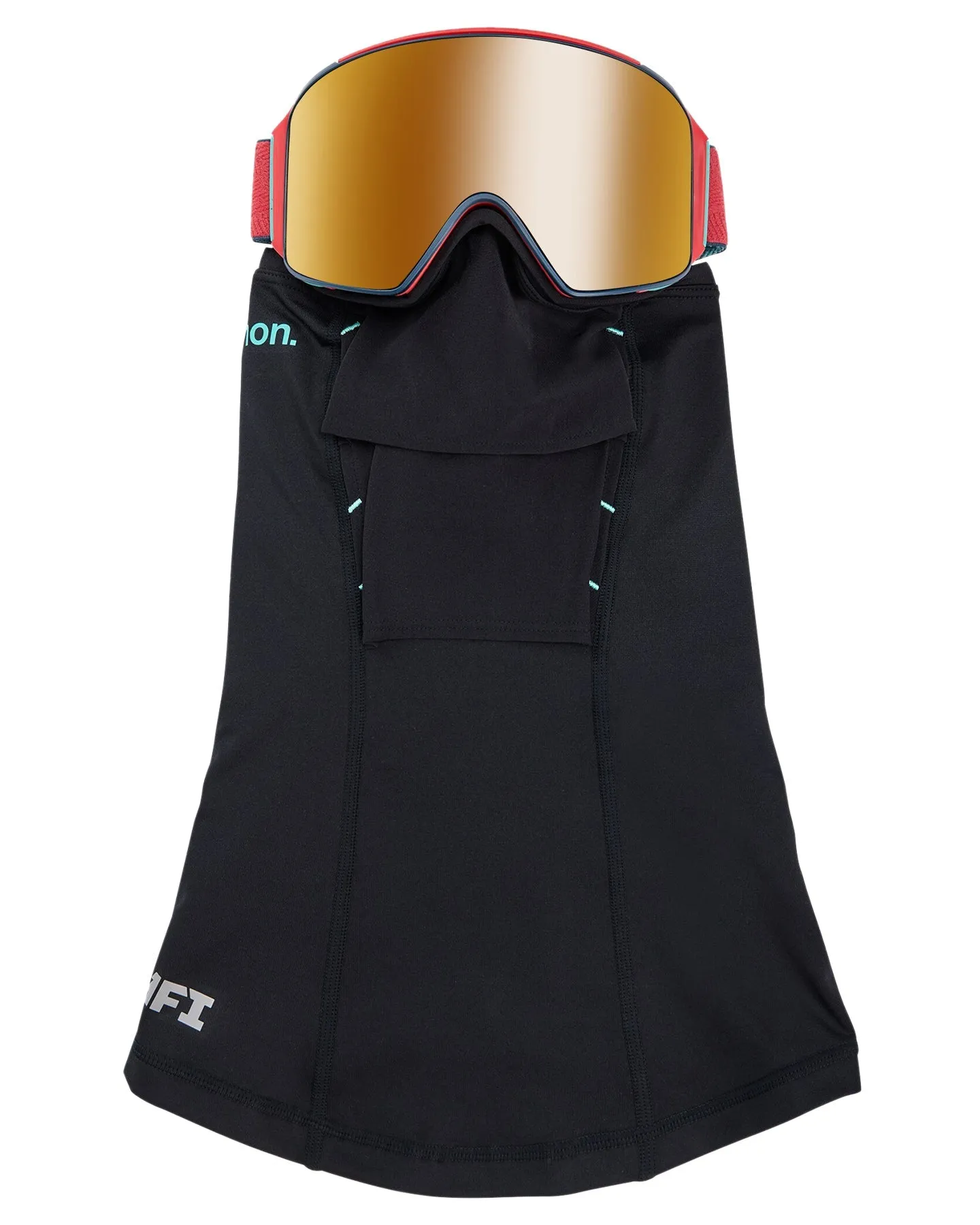 Anon M4 Cylindrical Low Bridge Snow Goggles   Bonus Lens   Mfi® Face Mask - Coral/Perceive Sunny Bronze Lens