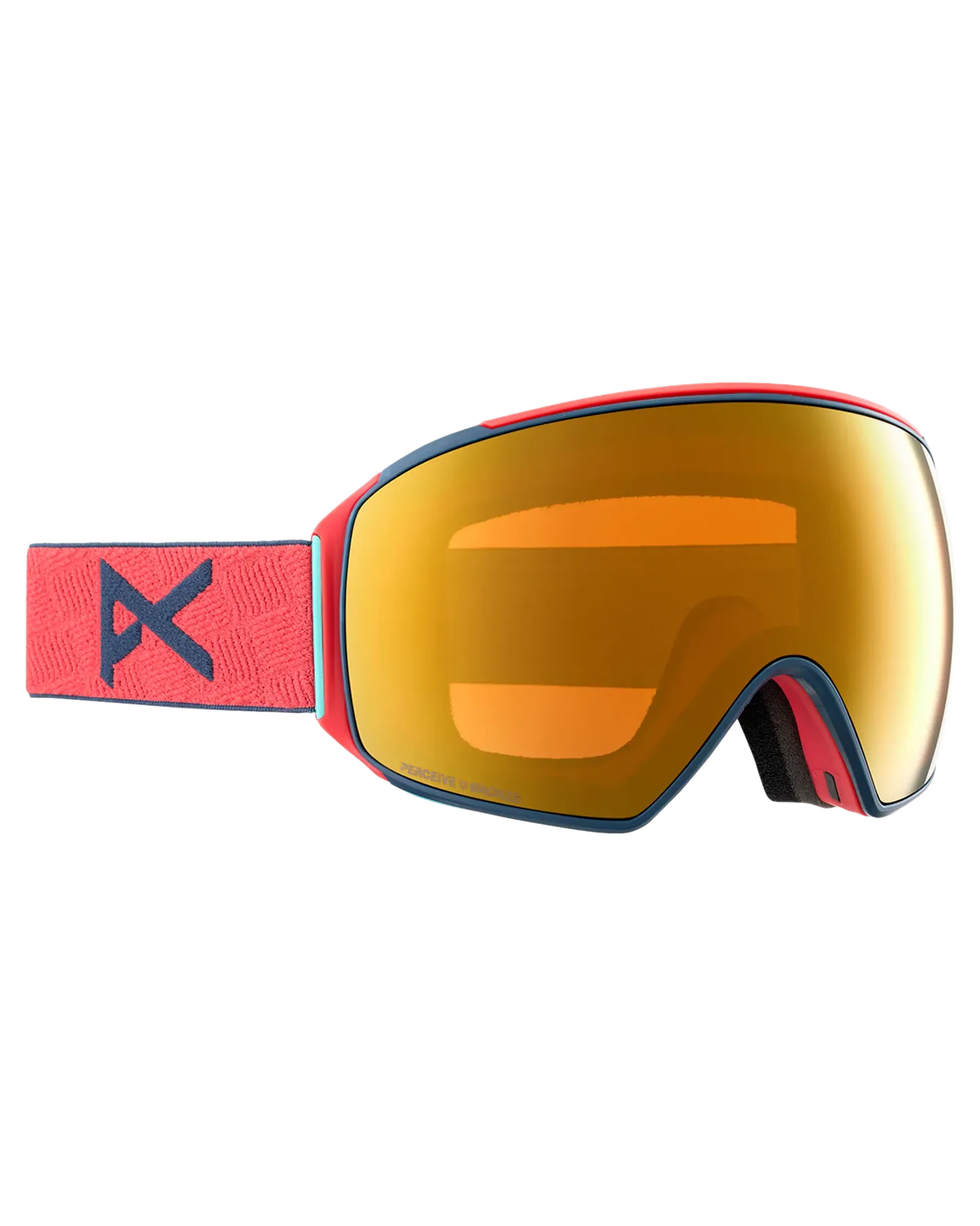 Anon M4 Toric Low Bridge Snow Goggles   Bonus Lens   Mfi® Face Mask - Coral/Perceive Sunny Bronze Lens