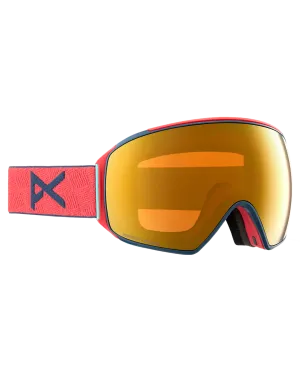 Anon M4 Toric Low Bridge Snow Goggles   Bonus Lens   Mfi® Face Mask - Coral/Perceive Sunny Bronze Lens