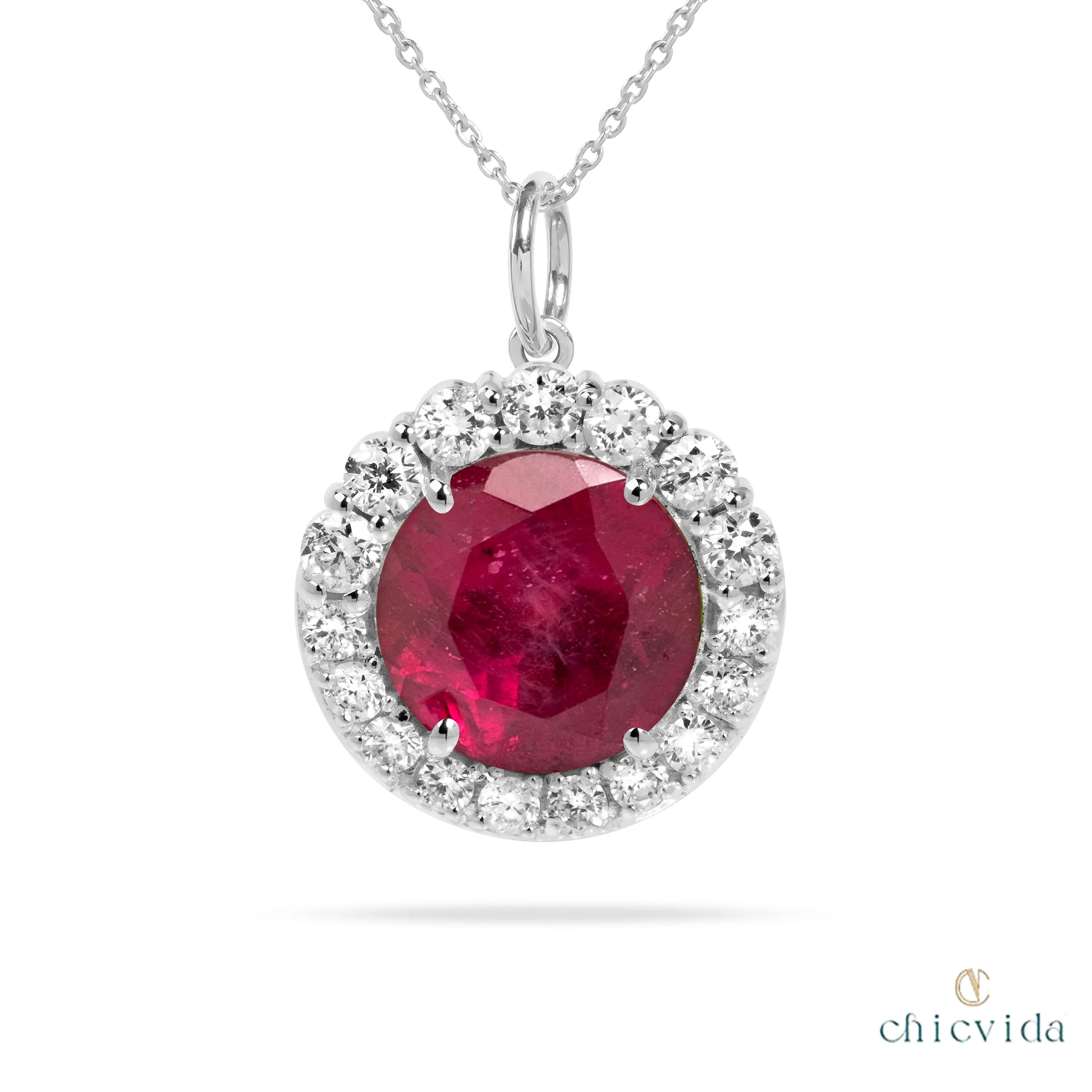 Aureola Ruby Pendant