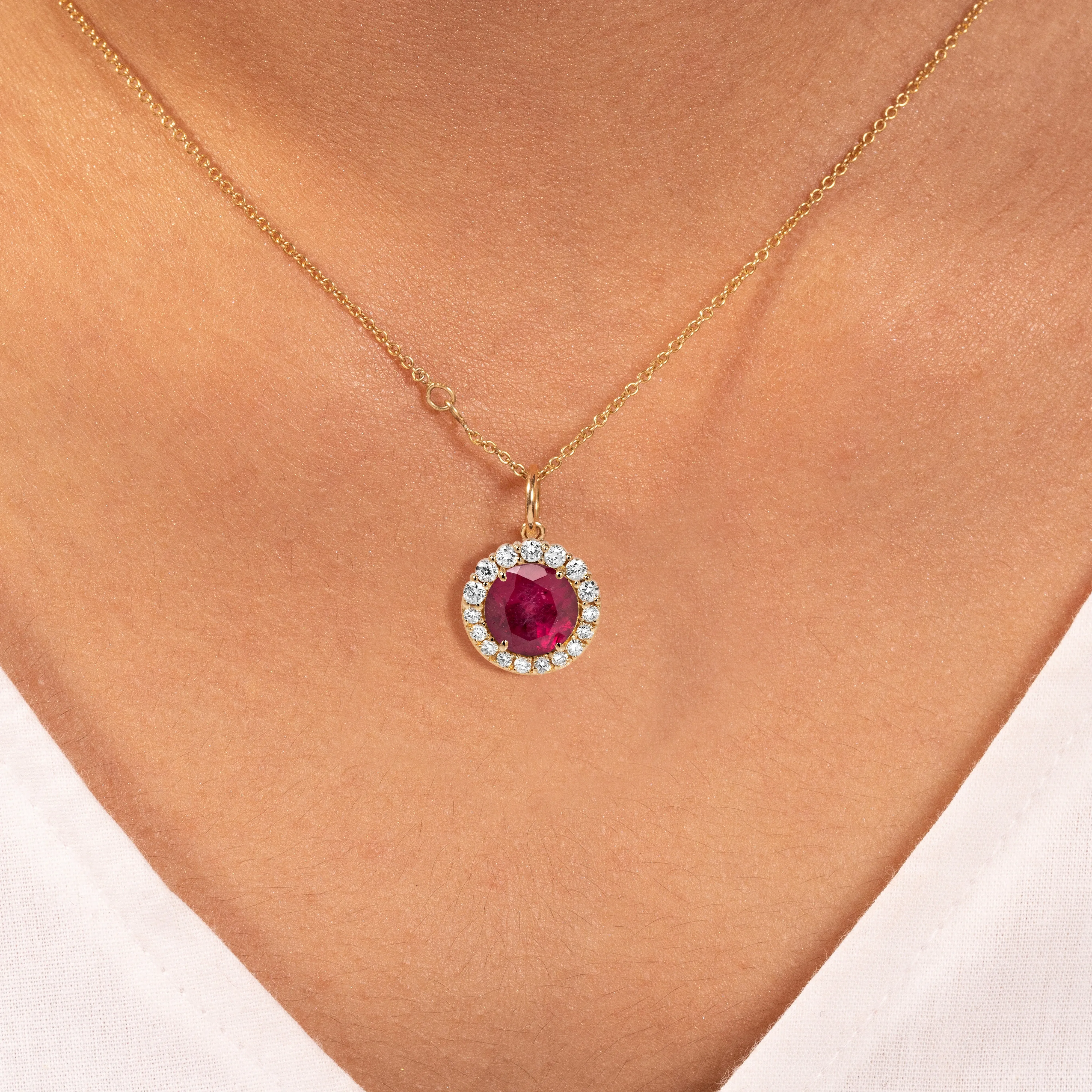 Aureola Ruby Pendant