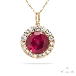 Aureola Ruby Pendant