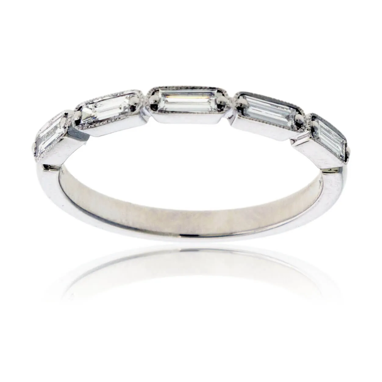 Baguette Diamond Bezel Set Ring