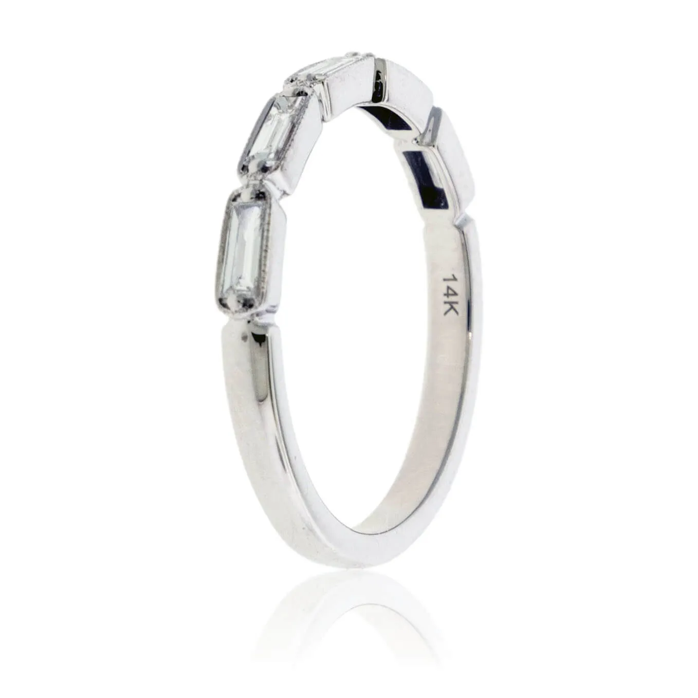 Baguette Diamond Bezel Set Ring