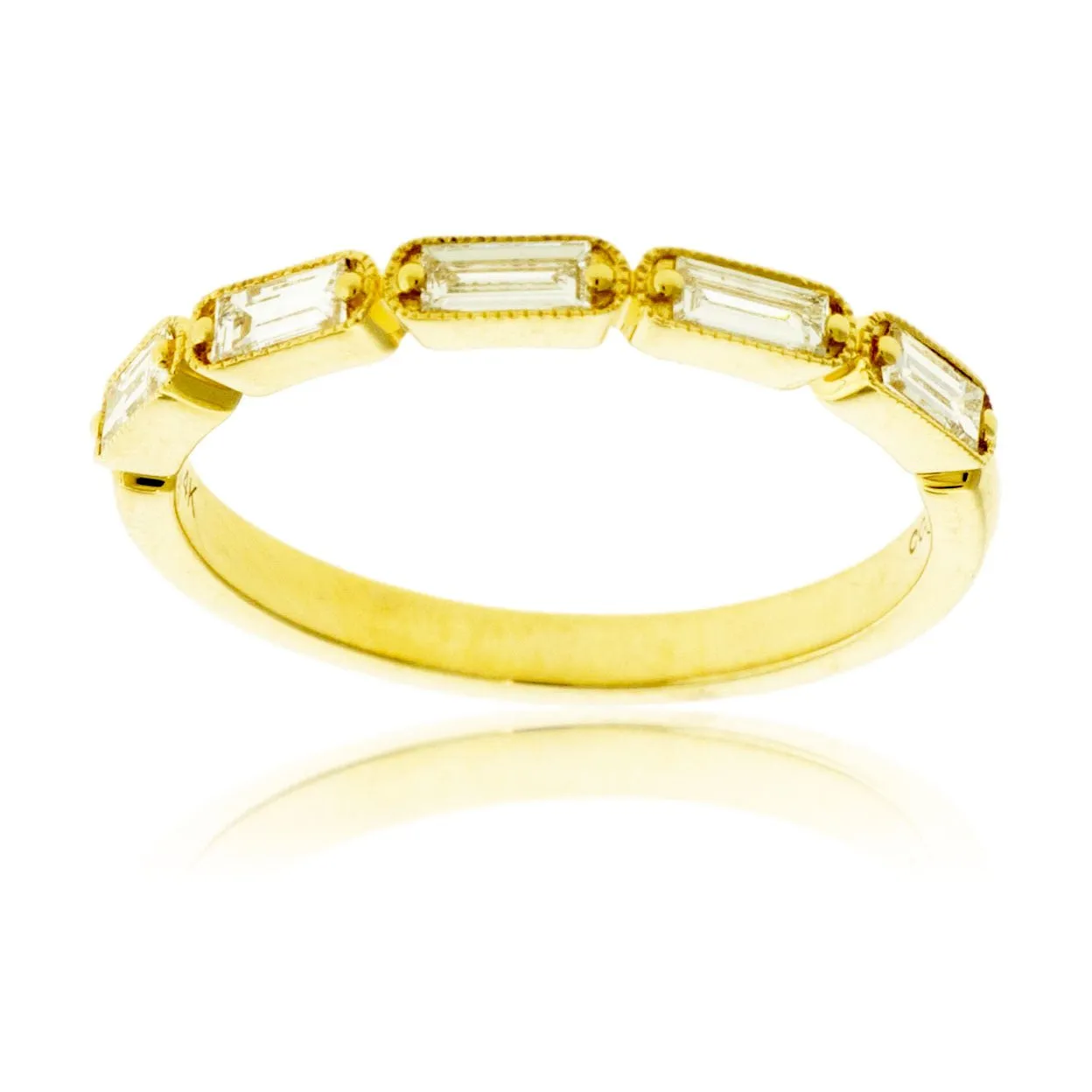 Baguette Diamond Bezel Set Ring