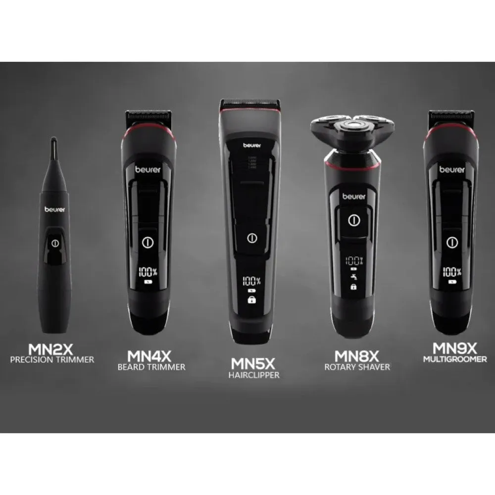 Beurer Germany MN8X Electric Shaver: Rotary Shaver with 360° Flexible Head, Wet & Dry Shaving, Rechargeable