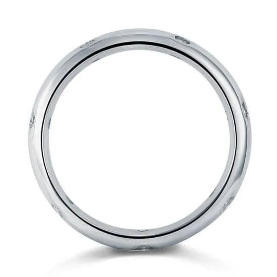 Bezel-Set Diamond Wedding Band