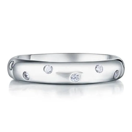 Bezel-Set Diamond Wedding Band