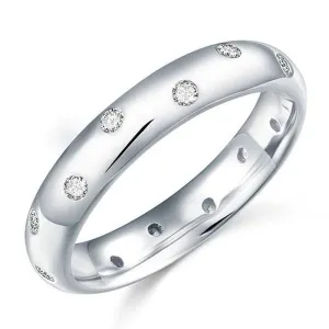 Bezel-Set Diamond Wedding Band