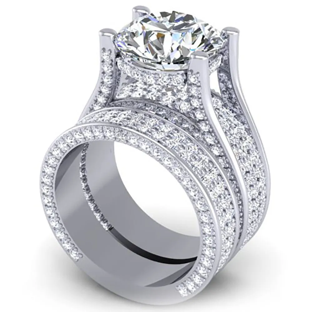 BGLG Cobble Hill Round Cut Lab-Grown Pave Set Diamond Wedding Band