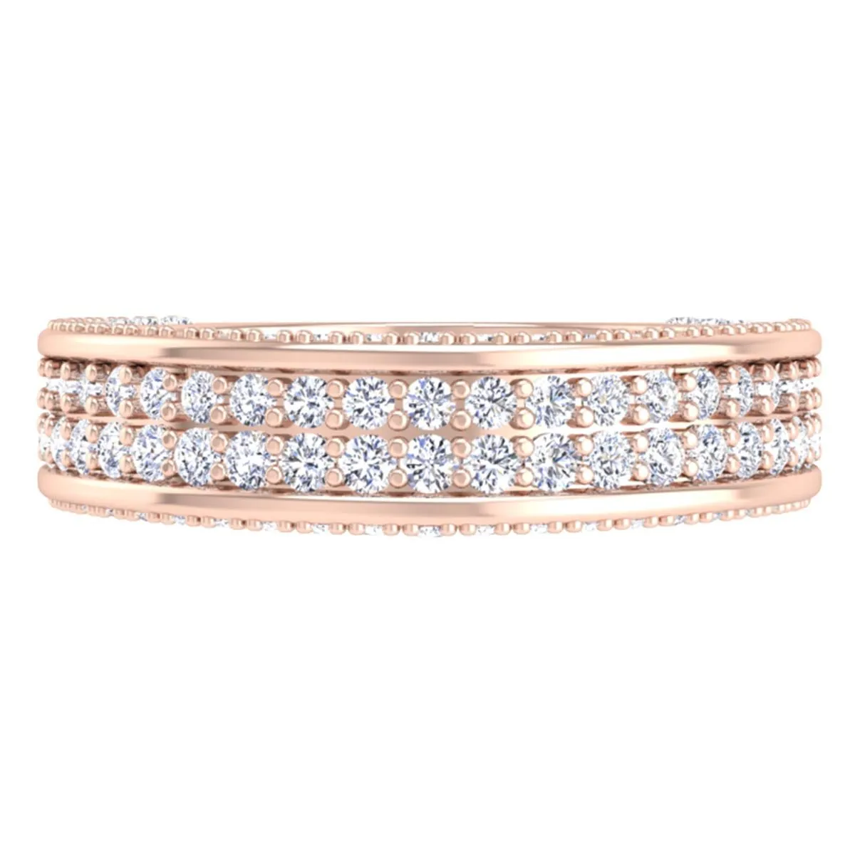 BGLG Cobble Hill Round Cut Lab-Grown Pave Set Diamond Wedding Band