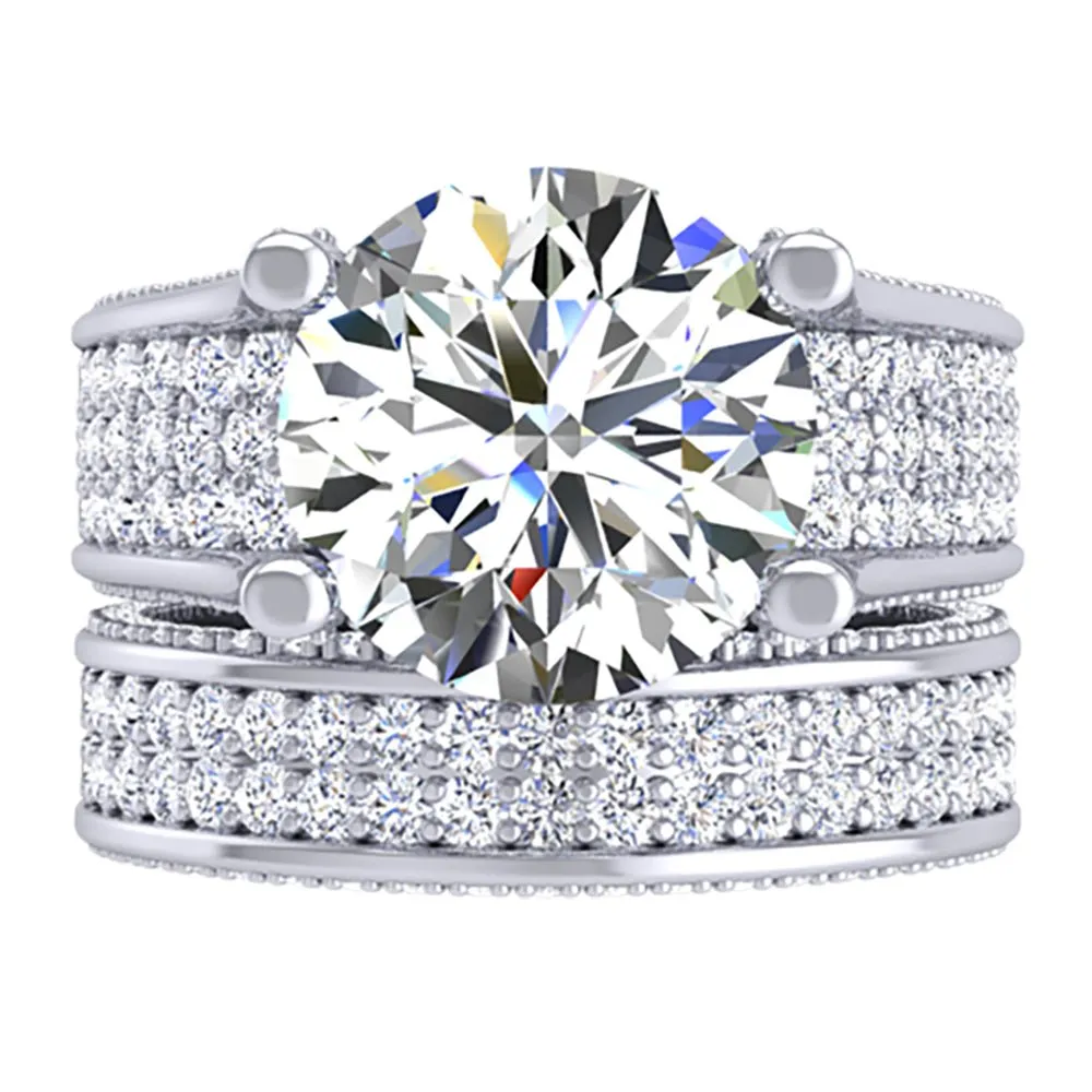 BGLG Cobble Hill Round Cut Lab-Grown Pave Set Diamond Wedding Band