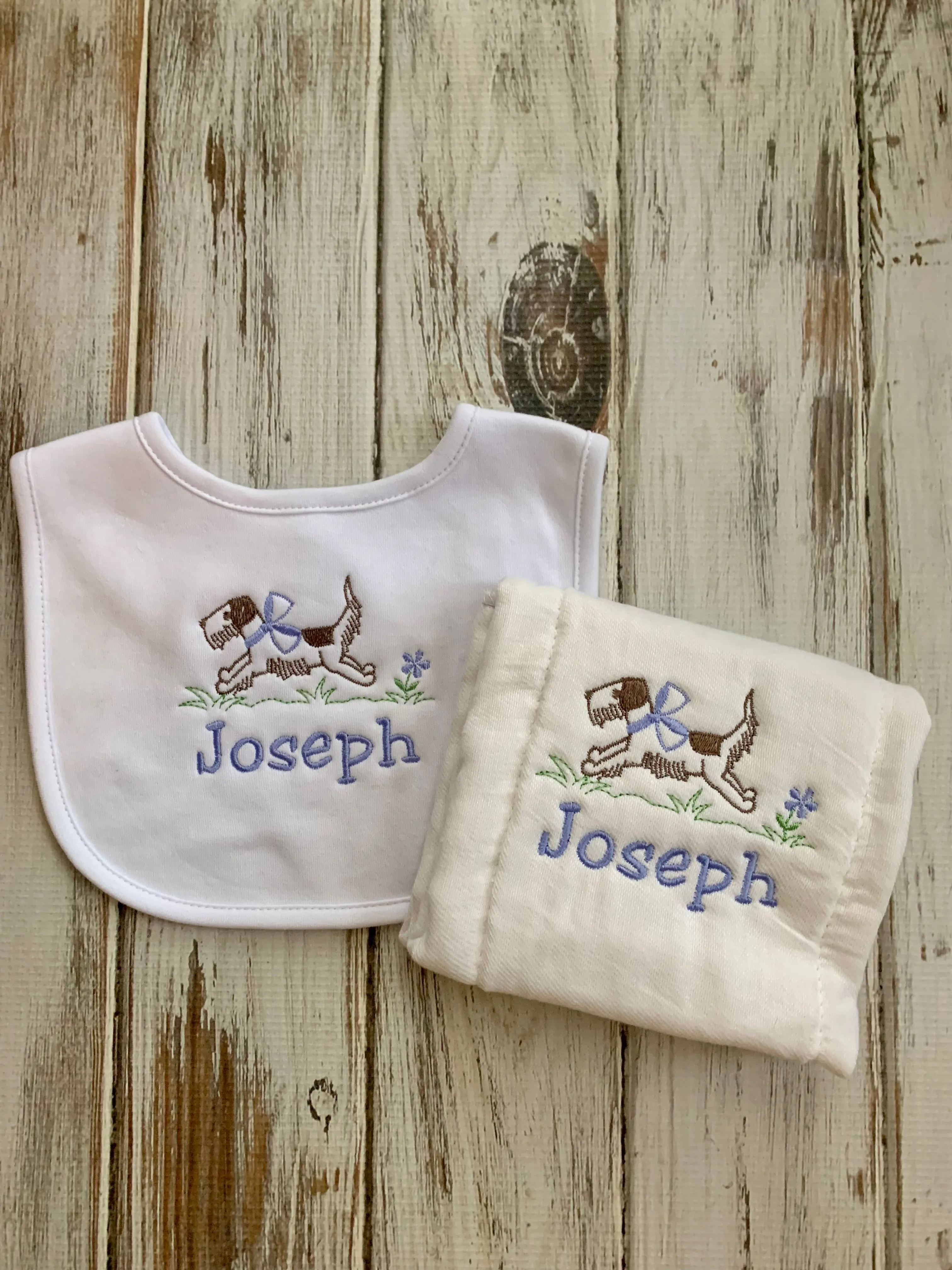 Bib & Burp Cloth Set