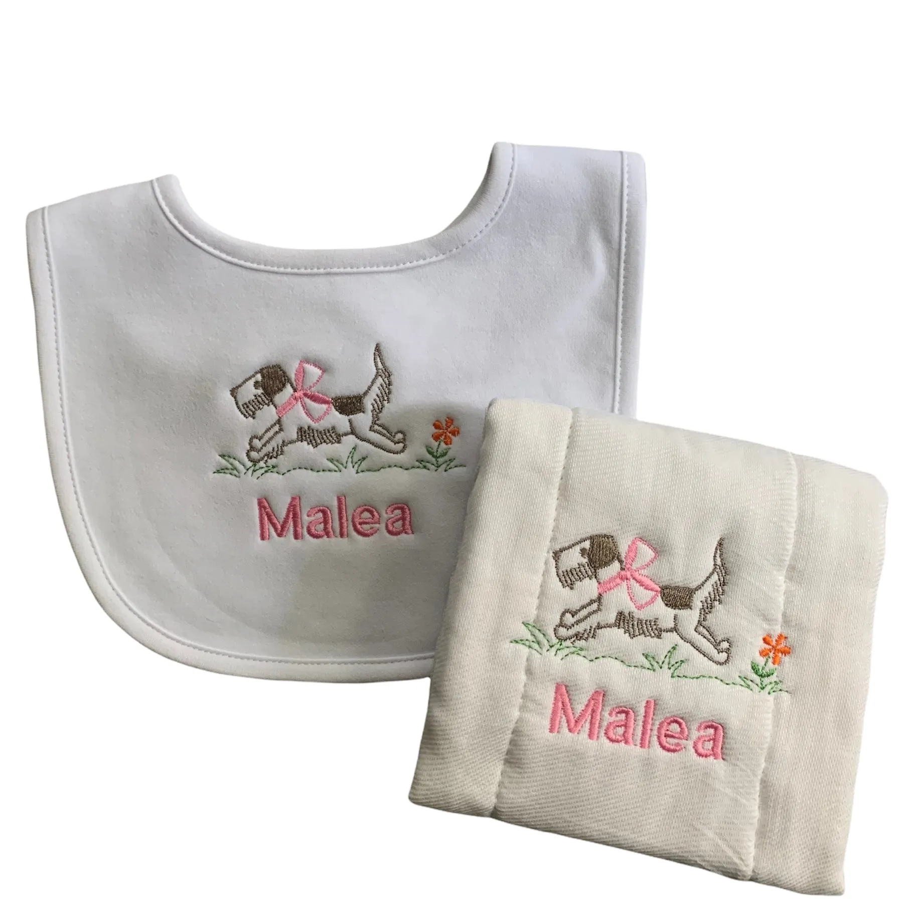 Bib & Burp Cloth Set