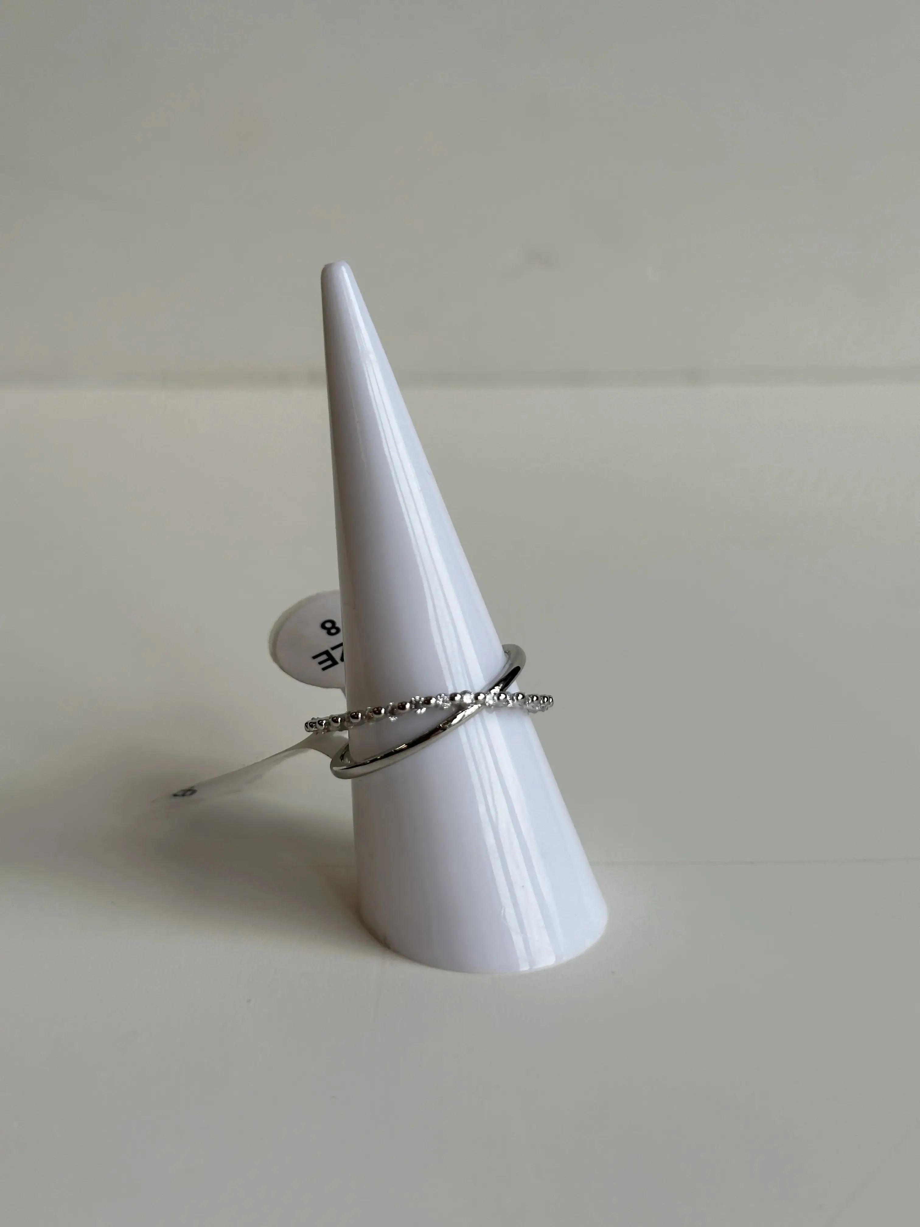 Brass CZ Overlapping Ring