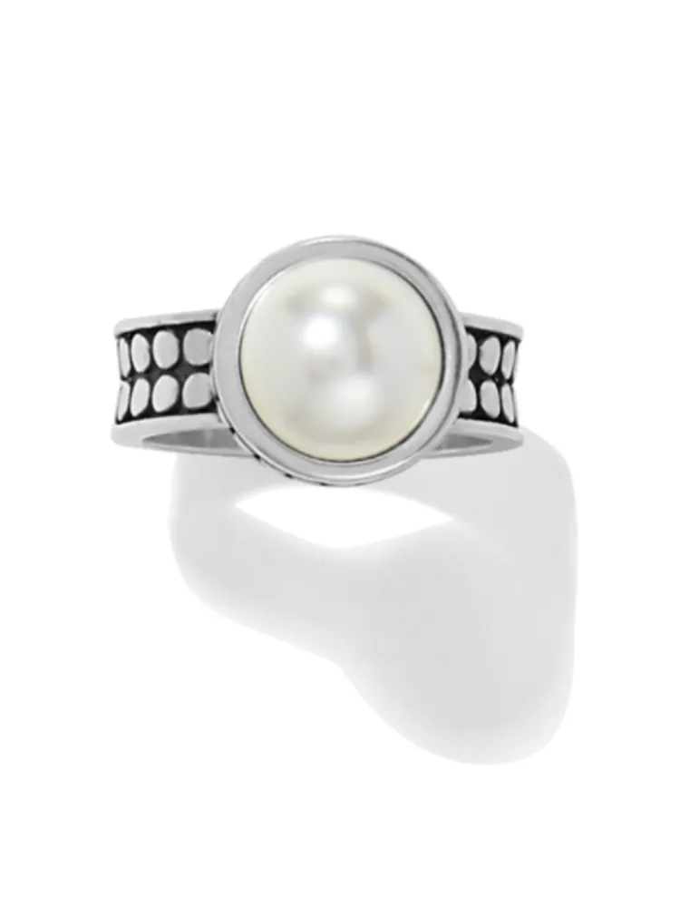 Brighton - Pebble Dot Wide Pearl Ring